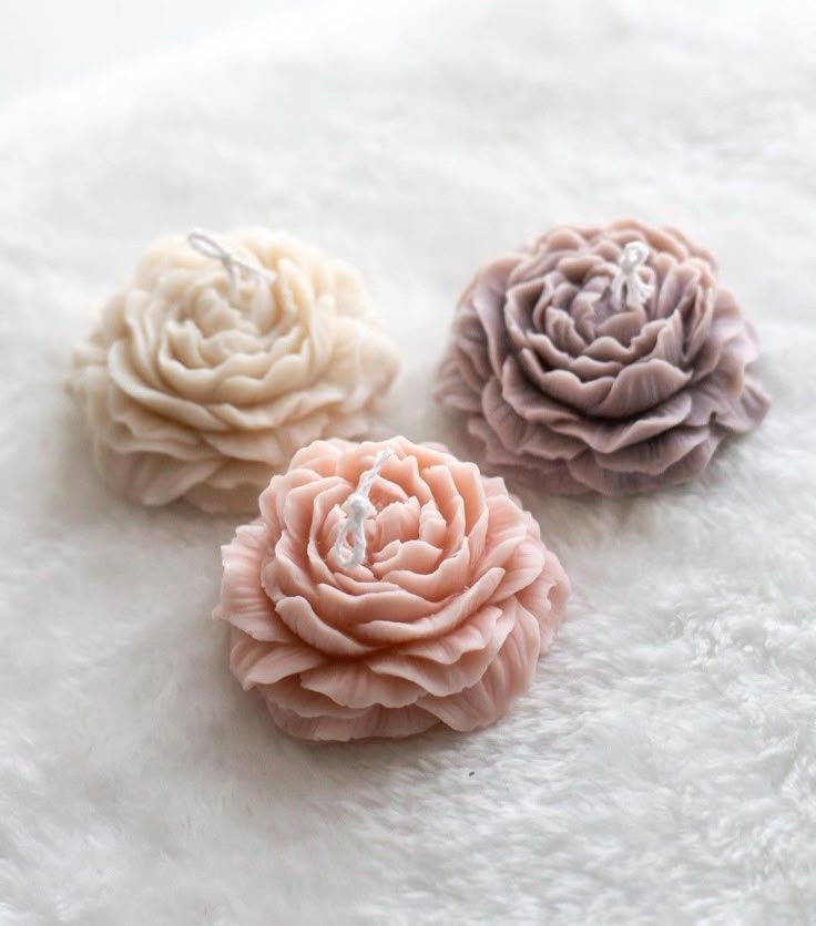 Peony Flower Candle With Scent