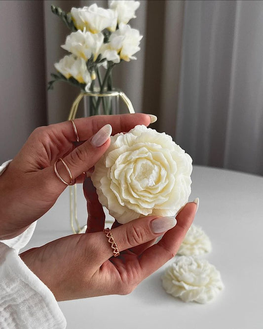 Peony Flower Candle With Scent
