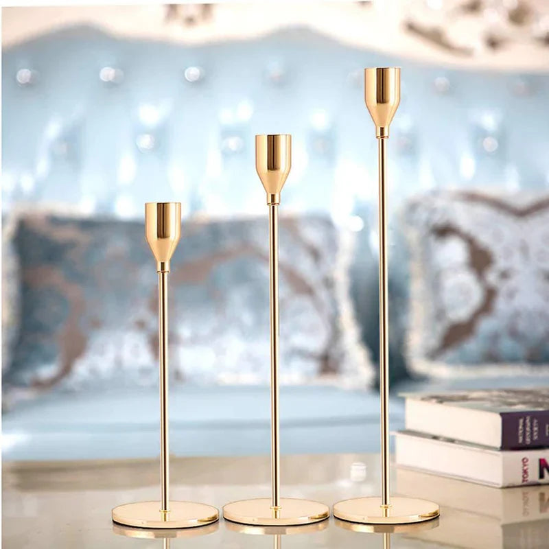 3 Piece Set Modern Candle Holders