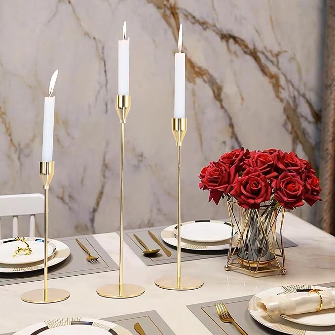 3 Piece Set Modern Candle Holders